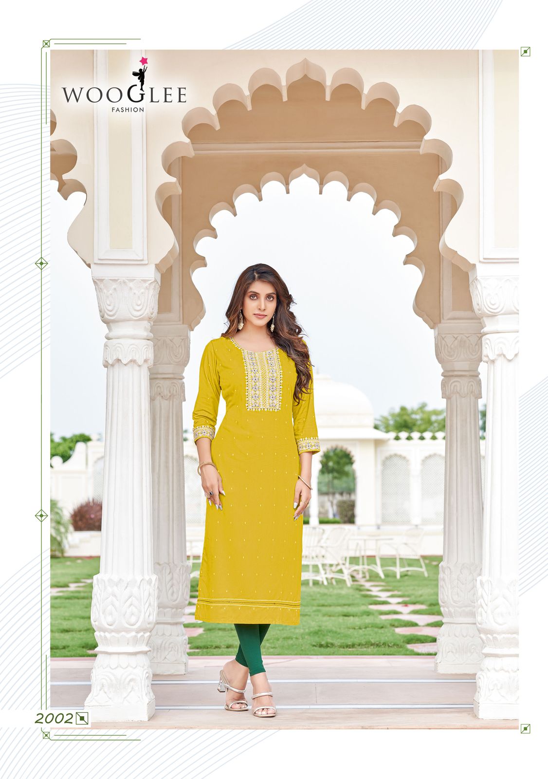 Wooglee Chitra Rayon Jacquard Weaving Butti Kurti Collection